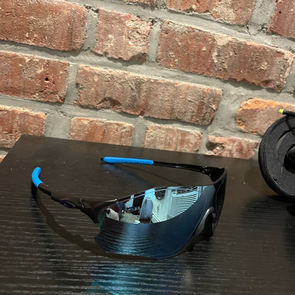Oakley Black Sunglasses with Blue Accents - Picture 5 of 5